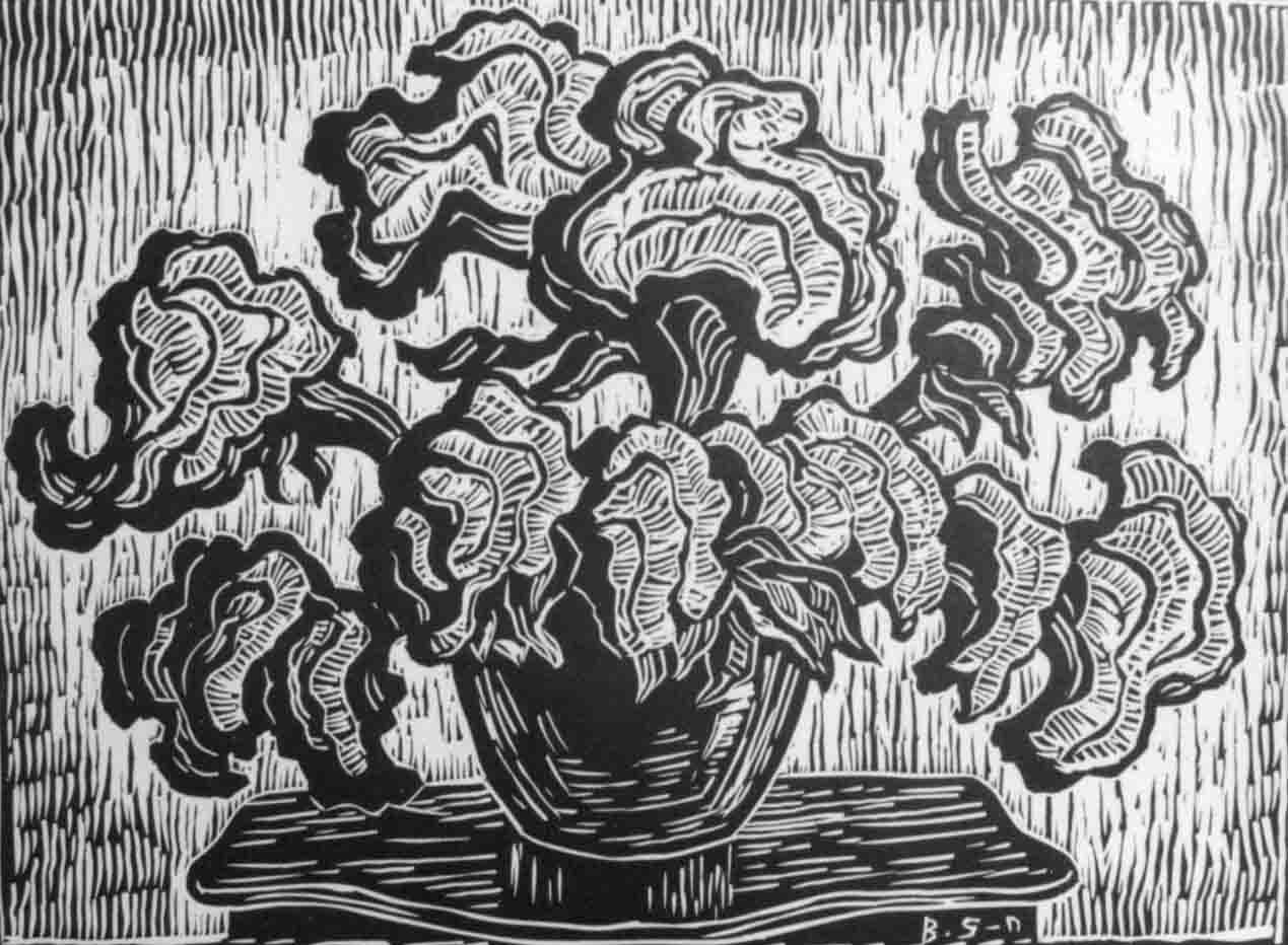 1933 linoleum cut Birger Sandzén Memorial Gallery